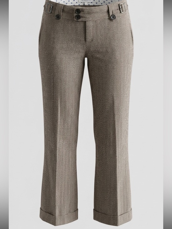 American Eagle Outfitters Pants - American Eagle Herringbone Bootcut Trousers | Taupe Brown Career Pants | Size 8